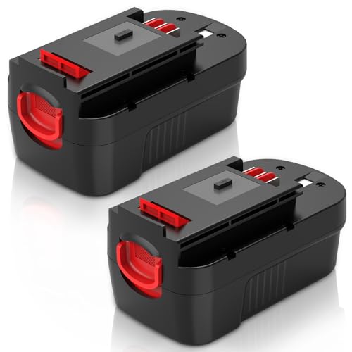 2-Pack [Upgraded to 3600mAh] HPB18 Replacement for Black and Decker 18V Battery Compatible with Black and Decker 18 Volt Battery Ni-Mh 244760-00 A1718 FS18FL FSB18 Firestorm Cordless Tools (Black)