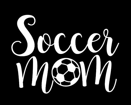 Soccer Mom Decal Vinyl Sticker|Cars Trucks Vans Walls Laptop| White |5.5 x 4.0 in|DUC333