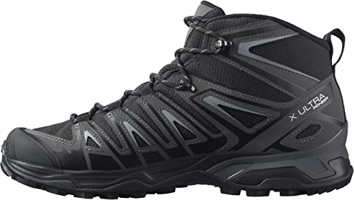 Salomon Men's X ULTRA PIONEER MID CLIMASALOMON WATERPROOF Hiking Boots for Men, Black / Magnet / Monument, 7