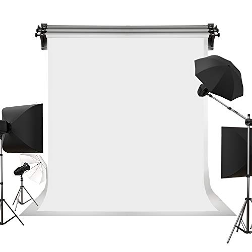 Kate 5ft×7ft Solid White Backdrop Portrait Background for Photography Studio Children and Headshots Background for Photography Video and Television