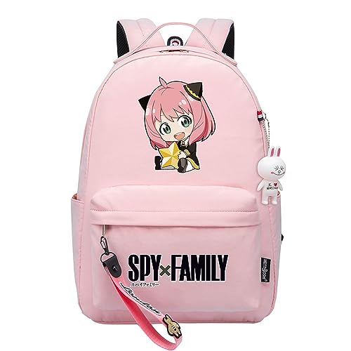 PaPama Teenager Spy Family Lightweight Daypack,Student Anya Forger Bookbag,Large Capacity Rucksack for Youth