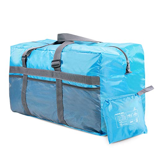 REDCAMP 75L Extra Large Duffel Bag Lightweight & Multifunction, 25' Water Resistant Travel Duffle Bag for Men Women, Blue