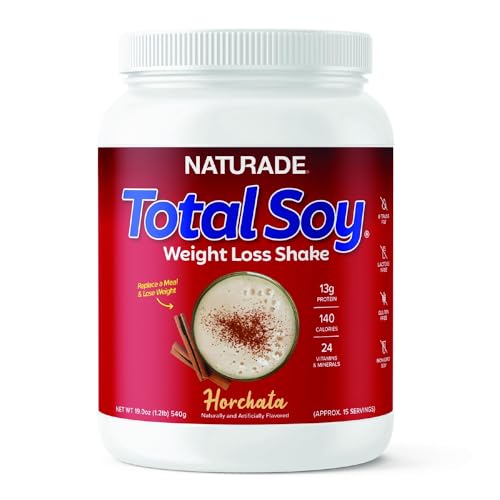 Naturade Total Soy Protein Powder - 13g Plant Protein & 140 Calories per Serving - Zero Trans Fat - Non-GMO Soy - Lactose & Gluten Free - Horchata (15 Servings)