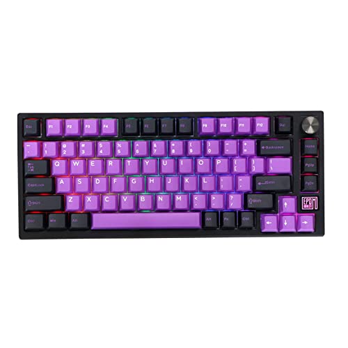 EPOMAKER TH80 SE Gasket 75% Mechanical Keyboard, NKRO Hot Swappable RGB 2.4Ghz/ Bluetooth 5.0/ Wired Gaming Keyboard with Poron/EVA Foam, 4000mah Battery, Knob Control for E-Sport/Windows/Mac