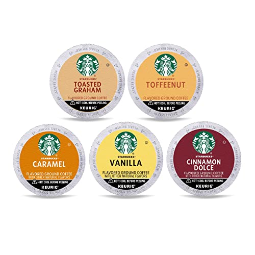 Starbucks K-Cup Coffee Pods—Flavored Coffee—Variety Pack for Keurig Brewers—Naturally Flavored—100% Arabica—1 box (40 pods total)