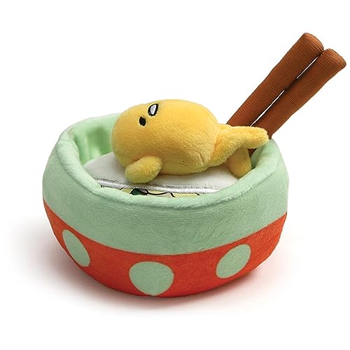 GUND Sanrio Gudetama The Lazy Egg Plush, Gudetama with Noodles, Stuffed Animal for Ages 1 and Up, 4.5”
