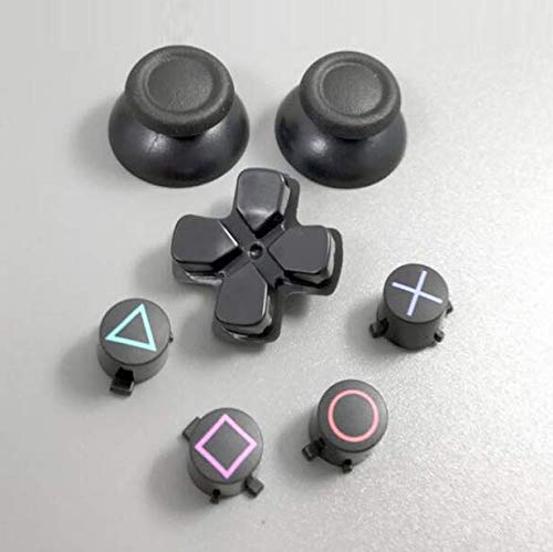 Analog Joystick ThumbStick Grip Caps ABXY X D-pad Buttons Set Repair Parts for Sony Playstation Dualshock 4 DS4 PS4 Controller