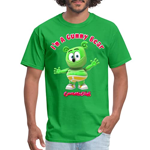 Spreadshirt Gummibär I'm A Gummy Bear Official Merch Men's T-Shirt, XL, Bright Green