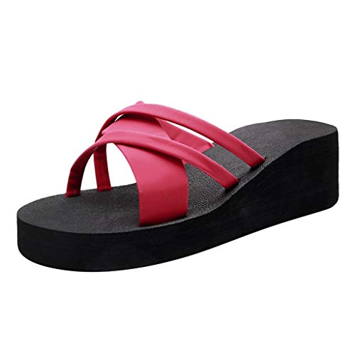 Yuanjay Sandal for Women Flats Slingback Wedge Sandals Summer Open Toe Anti Slip Walking Slippers Slides Beach Comfort Shoes