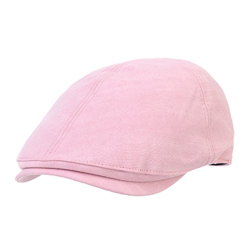 WITHMOONS Simple Newsboy Hat Flat Cap SL3026 (Pink)