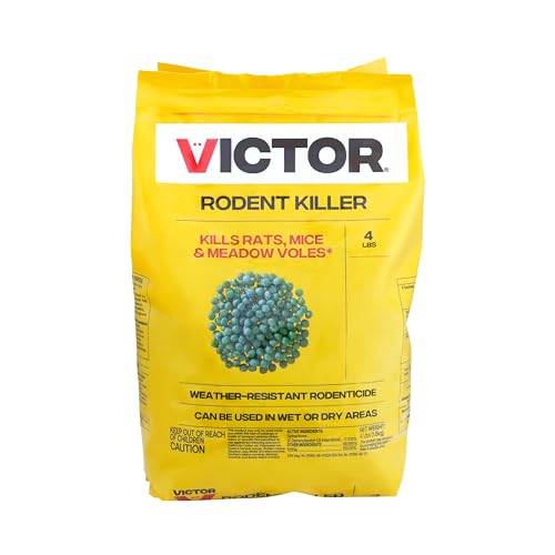 Victor M925 Ready-to-Use Rodent Poison Killer - Kills Rats, Mice, and Meadow Voles, Yellow