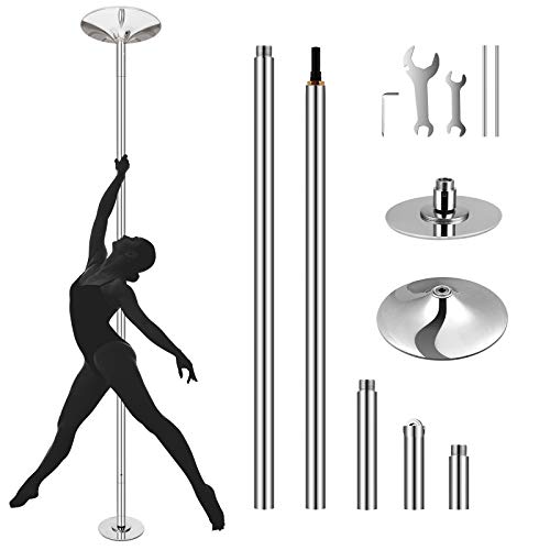 Stripper Poles for Home Spinning Static Pole Dancing Pole for Bedroom, 45 mm Removable Beginners and Professionals Dance Pole for Home Gym Party Club, Heavy-Duty Max Load 400 LB