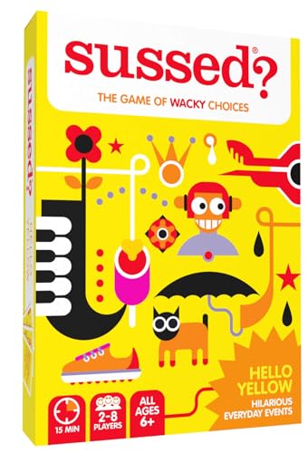 SUSSED The Game of Wacky Choices - Card Game for Kids & Families Who Love Social Board Games - Great Travel Conversation Cards - Hello Yellow Deck