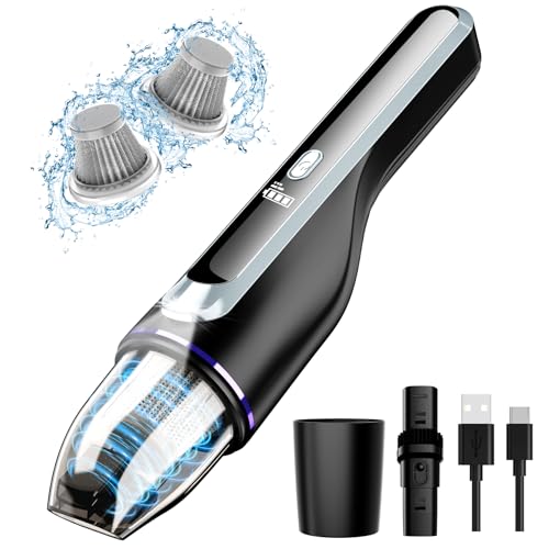 DRECELL Handheld Vacuum Cordless, Car Vacuum with Brushless Motor 14KPA Suction, 1.2lbs Ultra-Lightweight, LED Light, Portable Rechargeable Mini Vacuum for Car Home Cleaning