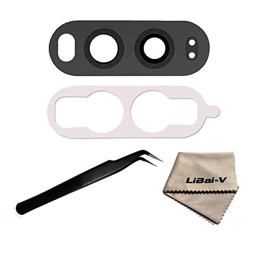 LIBAI-V Replacement Rear Back Lens Compatible with LG V20 +Adhesive + Repair Tool (Black)