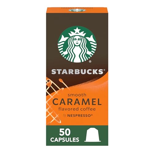 Starbucks Caramel Flavored Coffee Capsules Compatible with Nespresso Original Line System (50 Count)