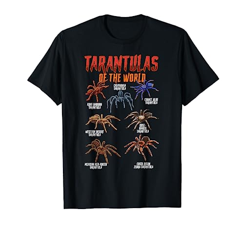 Tarantulas Animals of the World Spider Science Arachnologist T-Shirt