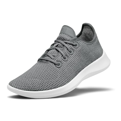 Allbirds Women’s Tree Runners Everyday Sneakers, Machine Washable Shoe Made with Natural Materials - Mist (White Sole) - 9 Medium