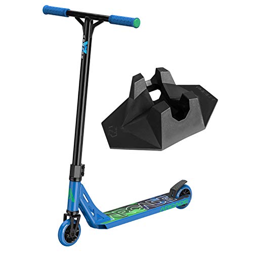 ARCADE Pro Scooters - Stunt Scooter for Kids 8 Years and Up - Perfect for Beginners Boys and Girls - Best Trick Scooter for BMX Freestyle Tricks (Blue/Green)