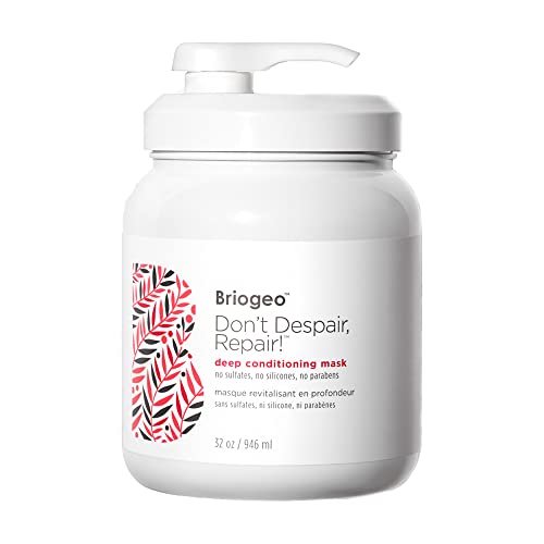 Briogeo Don't Despair Repair Hair Mask, Deep Conditioner for Dry Damaged or Color Treated Hair, 32 oz