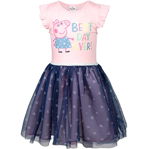 Peppa Pig Toddler Girls Short Sleeve Dress Pink 4T
