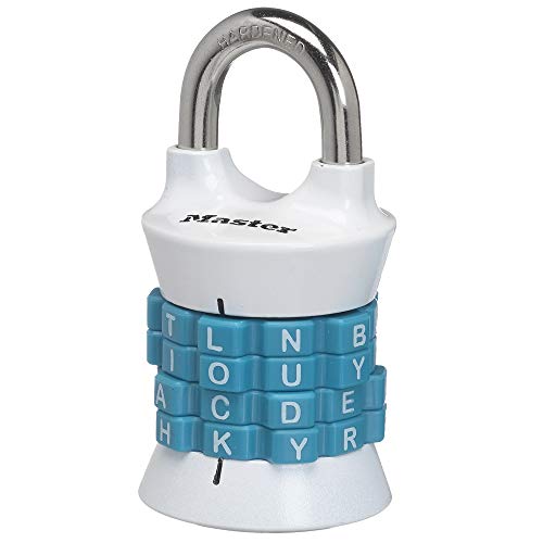 Master Lock Word Combination Lock, Set Your Own Word Lock for Gym and School Lockers, Colors May Vary, 1535DWD