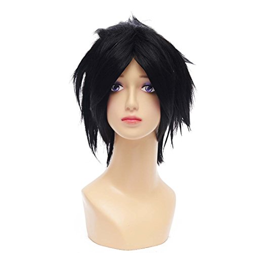Death Note L Black Short Stylish Synthetic Anime Cosplay Hair Wig