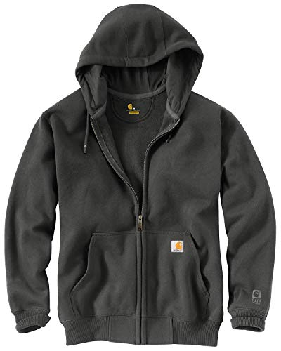 Carhartt Men's Rain Defender Paxton Heavyweight Hooded Zip Front Sweatshirt, Peat, X-Large