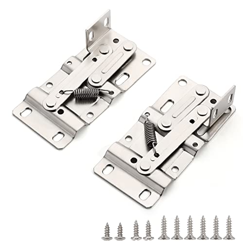 Chibery 2 Pack Tip Out Tray Hinges, Scissor Hinges for Kitchen Sink or Bathroom Cabinet Organizer, Sink Front Drawer, Compatible Both Face Frame ＆ Frameless - Nickel Plated Steel