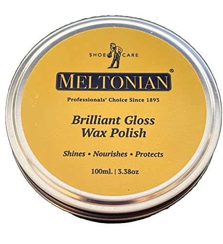 Meltonian Wax Polish Paste For Brilliant Gloss | Shines, Nourishes, Protects | (Black, 50ml/1.69oz)