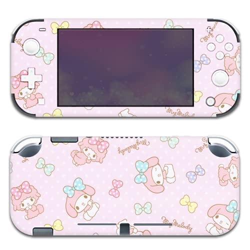BelugaDesign Hello Melody Switch Skin | Cute Pastel Sticker Wrap Vinyl Decal | Bunny Animal Anime Kawaii Japanese Cartoon Game l Compatible with Nintendo Switch (Switch Lite, Pink)