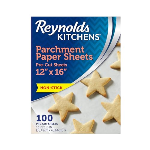 Reynolds Kitchens Parchment Paper Flat Sheets, 12x16 Inches, 100 Count