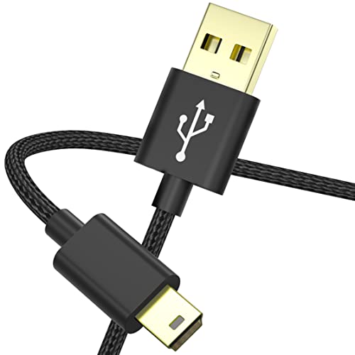 SCOVEE Camera USB Cable,Braided Mini USB Data Transfer Cord for Canon Rebel/PowerShot/EOS/DSLR/ELPH Digital Cameras, Camcorder Wire for Canon Rebel,Vixia PC Computer Interface Charger Replacement 3FT