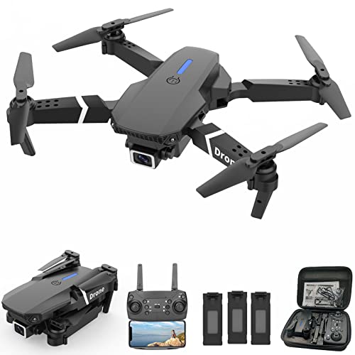 MOCVOO Drone with Dual Camera for Adults Kids, Foldable RC Quadcopter for Beginners, Toys Drone, 1080P FPV Video, 3 Batteries, Carrying Case, One Key Start, Headless Mode, Waypoints fly, 360° Flips