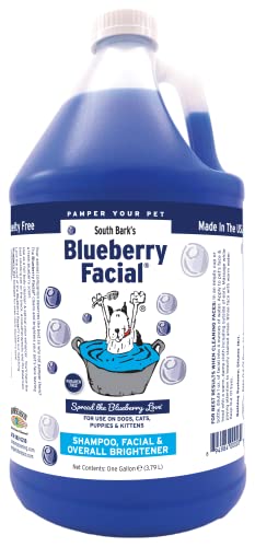 South Bark's Blueberry Facial for Dogs & Cats 1 Gallon | Tear Stain Remover | Long-Lasting Odor Eliminator | Cruelty-Free | Non-Toxic | Made in The USA