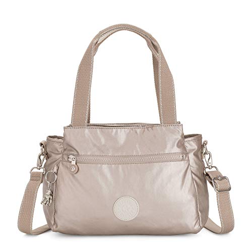 Kipling Women's Elysia Crossbody, Lightweight, Multi-Compartment Magnetic Snap Pockets, Shoulder Bag, Metallic Glow