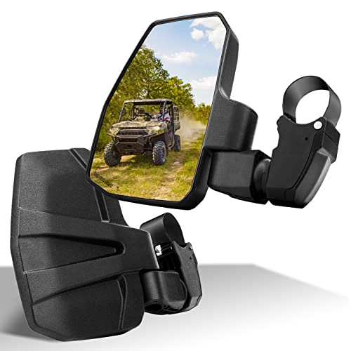 SHEJISI UTV Side Mirrors,You No Longer Need to Adjust by Hand,Innovative Automatic Reset Function,for 1.5'-2.0' Roll Cage,Compatible with Polaris RZR,Can Am Maverick,Honda Pioneer SXS,Kawasaki Mule