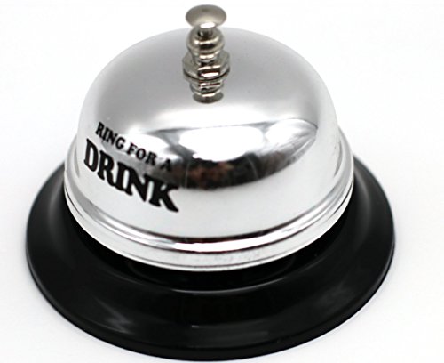 Desk Call Bell Ring for Service Great Fun Creative Novelty Gag Party Gift (Ring for a Drink)
