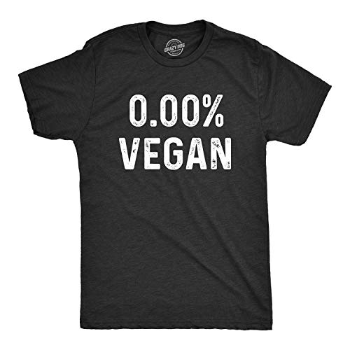 Mens 0% Vegan Tshirt Funny Cooking Meat Eater Tee Mens Funny T Shirts Funny Food T Shirt Novelty Tees for Men Black XL