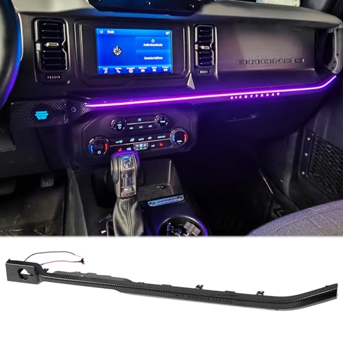 LED Neon Light, Compatible with Ford Bronco 2021-2024, 2/4 Door, Central Control Ambient Light, Color Streamer, Bronco Dashboard Accessories