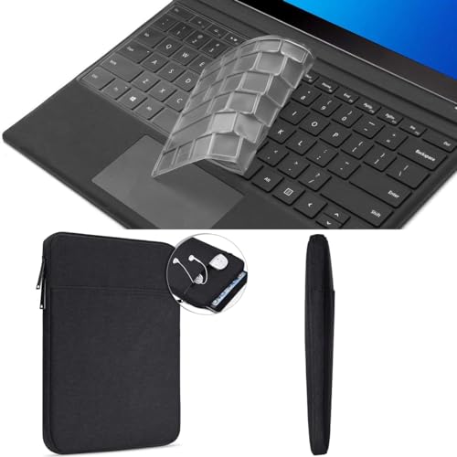 TPU Keyboard Cover for 12.3 Inch Microsoft Surface Pro 7/6/5/4, with 12.9'' L aptop Sleeve Case Bag