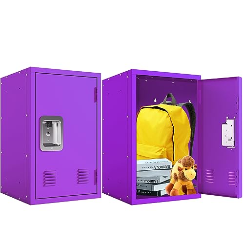 BUTISOW 3.2CUB Storage Lockers,Small Metal Locker,Lockable Storage Cabinet, Lockers for Employees,Office,Kids Locker with Lock (Purple)