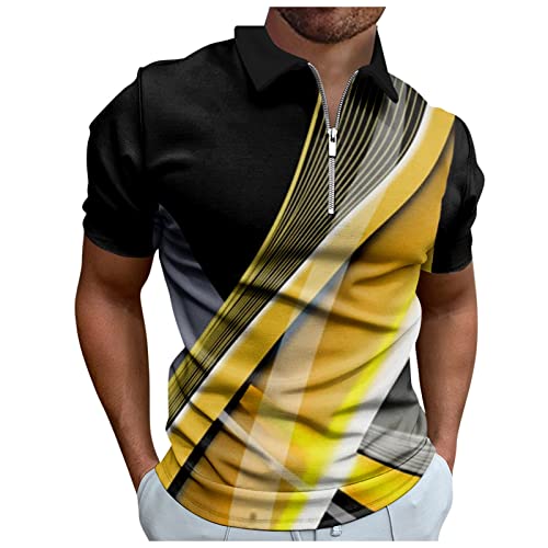 Men's Casual Lapel Beach T Shirts Holiday Wear Fashion Shirt Tops Hawaiian Short-Sleeved Loose Comfortable Tees Generic Summer Casual Shirts for Men VSKA Mens Shirts Golf Men