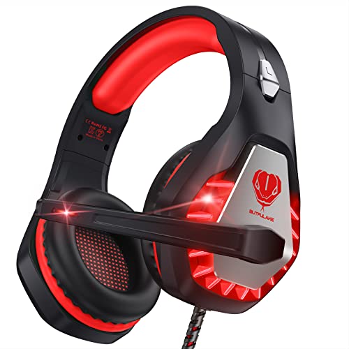 Pacrate GH-1 Gaming Headset for pc (red)