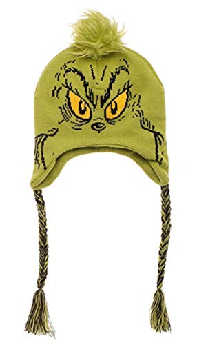 Bioworld Dr. Seuss The Grinch Who Stole Christmas Peruvian Laplander Hat Character,Green,One Size