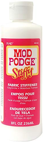 Mod Podge Plaid Stiffy Fabric Stiffener (8-Ounce), 1550, White