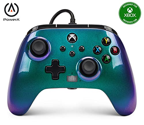 PowerA Enhanced Wired Controller for Xbox Series X|S - Aurora Borealis, gamepad, video game /gaming controller