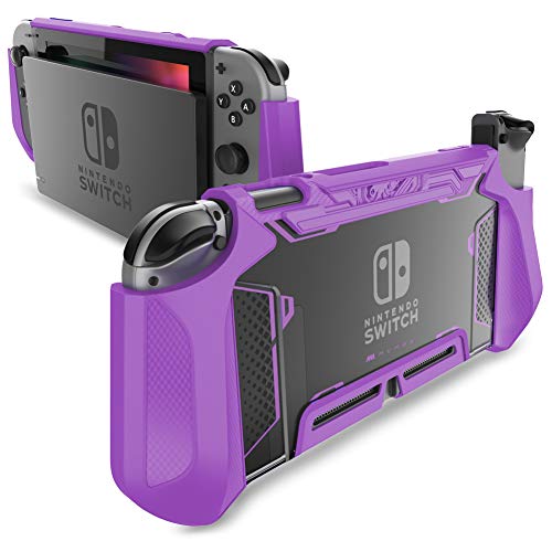 Mumba TPU Grip Protective Cover Case for Nintendo Switch - Purple