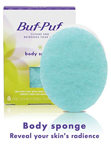 Buf-Puf Body Sponge, Bath Sponge, Dermatologist Developed, Cleanses Skin of Dirt, and Excess Oil, Reusable, Exfoliating, 1 Count