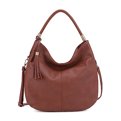 JESSIE & JAMES Large Concealed Carry PU leather Hobo Shoulder Bag For Women With Crossbody Strap and Detachable Holster | BR